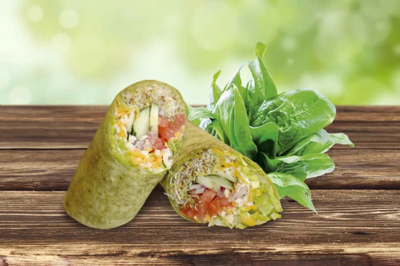 Tortilla Wraps špenát-bazalka – detailný záber 2